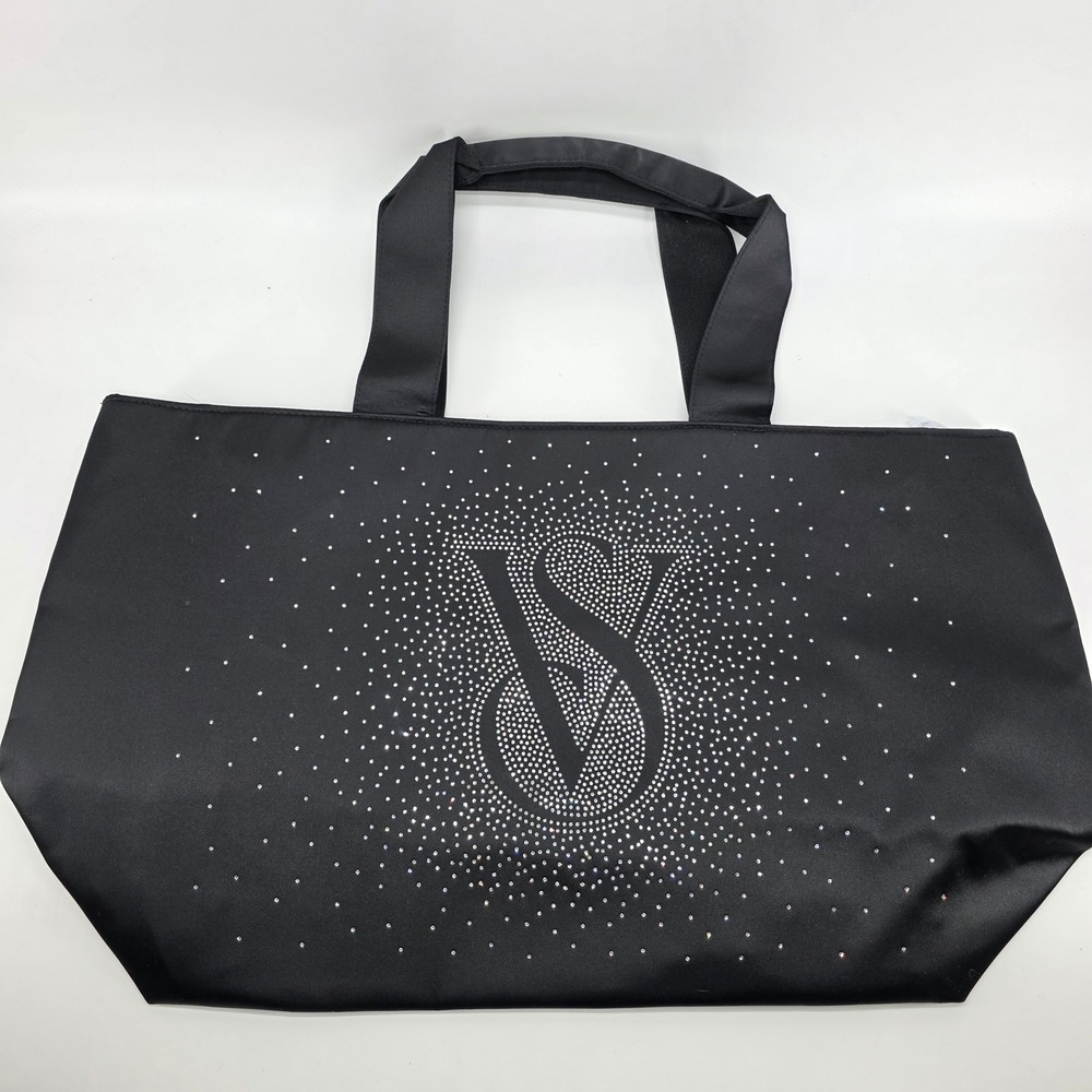 Victorias Secret Shine XL Tote Bag Black Friday 2024 Rhinestone Bling Weekender